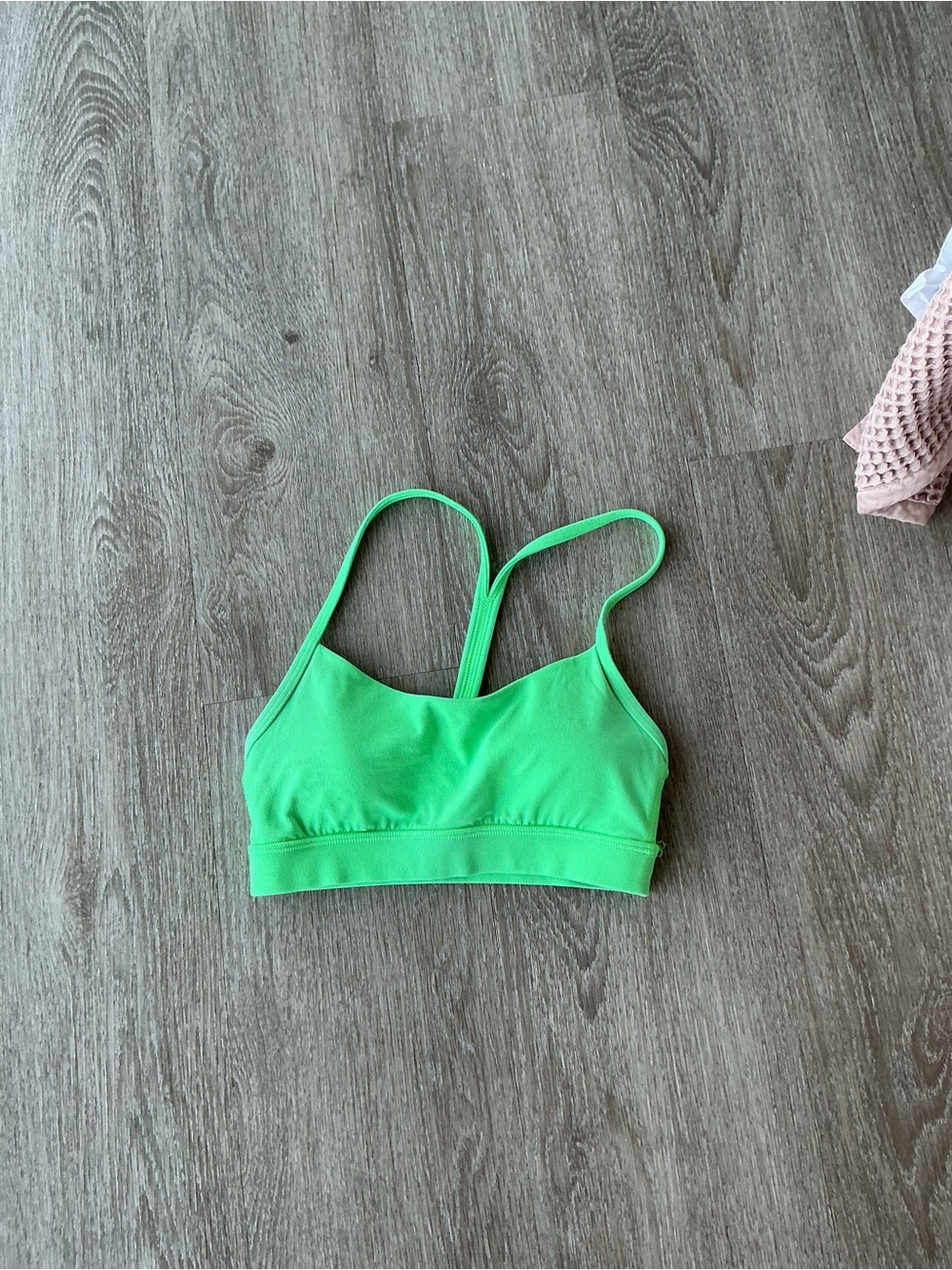 Lululemon neon green Flow Y Bra